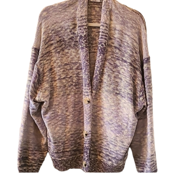 ARIZONA JEAN CO WOMEN'S JUNIORS PLUS SIZE PURPLE/WHITE BUTTON CARDIGAN SIZE XXL - Picture 2 of 16